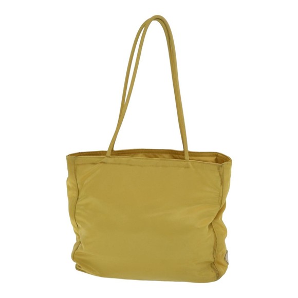 PRADA Tote Bag Nylon Yellow Silver Auth 84670 - Picture 2 of 16